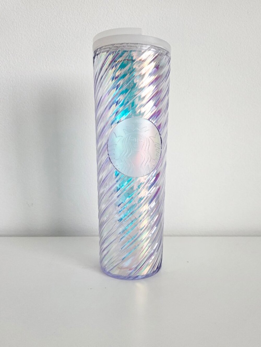 Starbucks 2022 Iridescent Holiday Swirl 16 Oz Tumbler with Lid